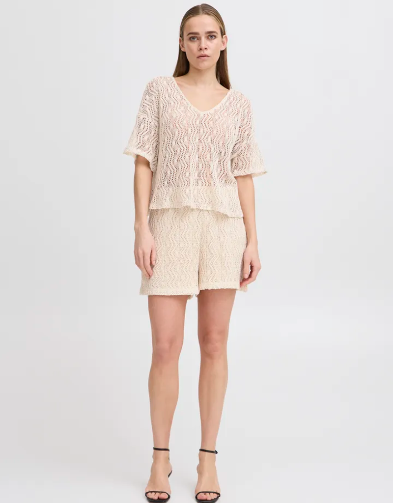 ICHI Naonna Crochet T-Shirt