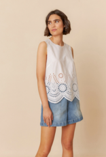 Indi and Cold Loretta Eyelet Print Tank