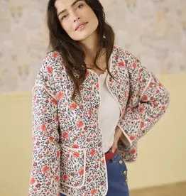 Cream Naomi Quilted Printed Jacket