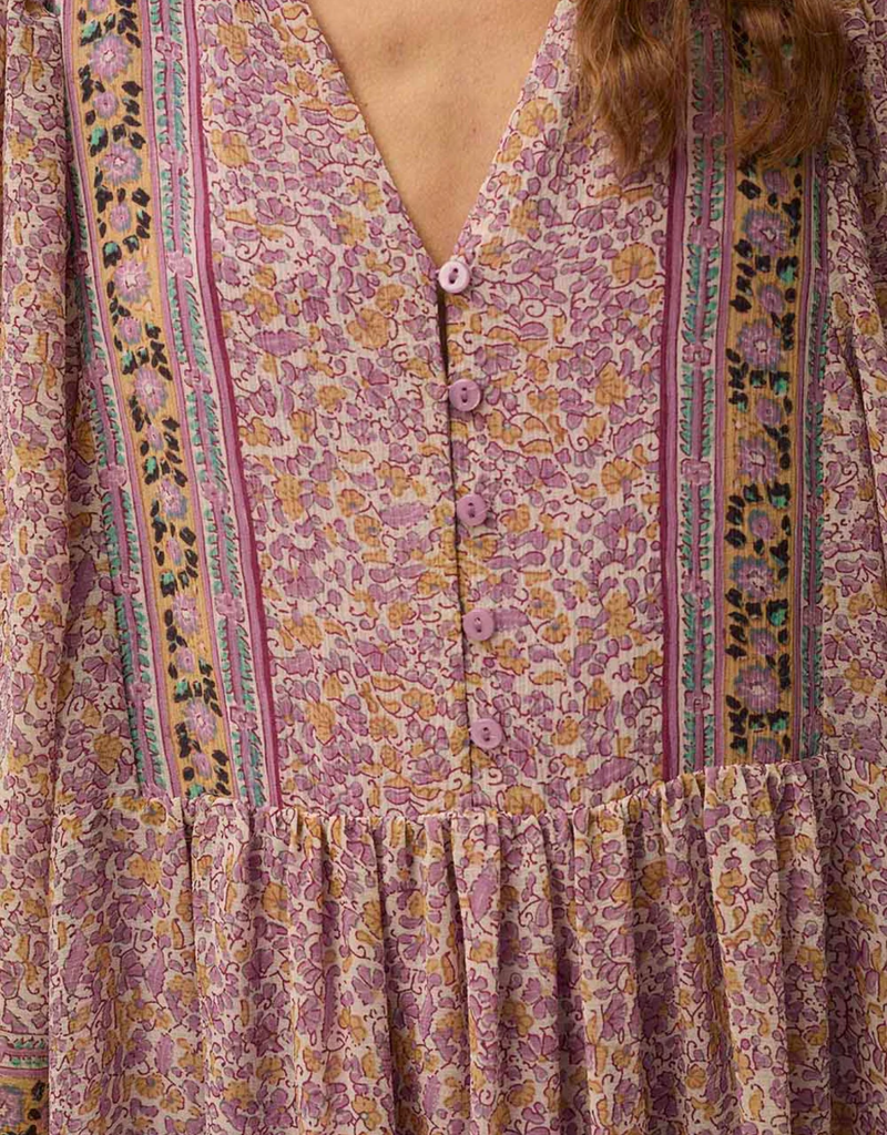 Des Petits Hauts Sonate Long Sleeve Floral Dress