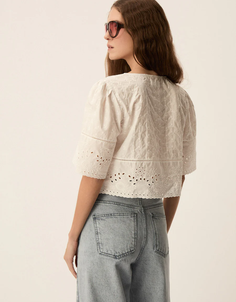 Des Petits Hauts Santa Embroidered Top