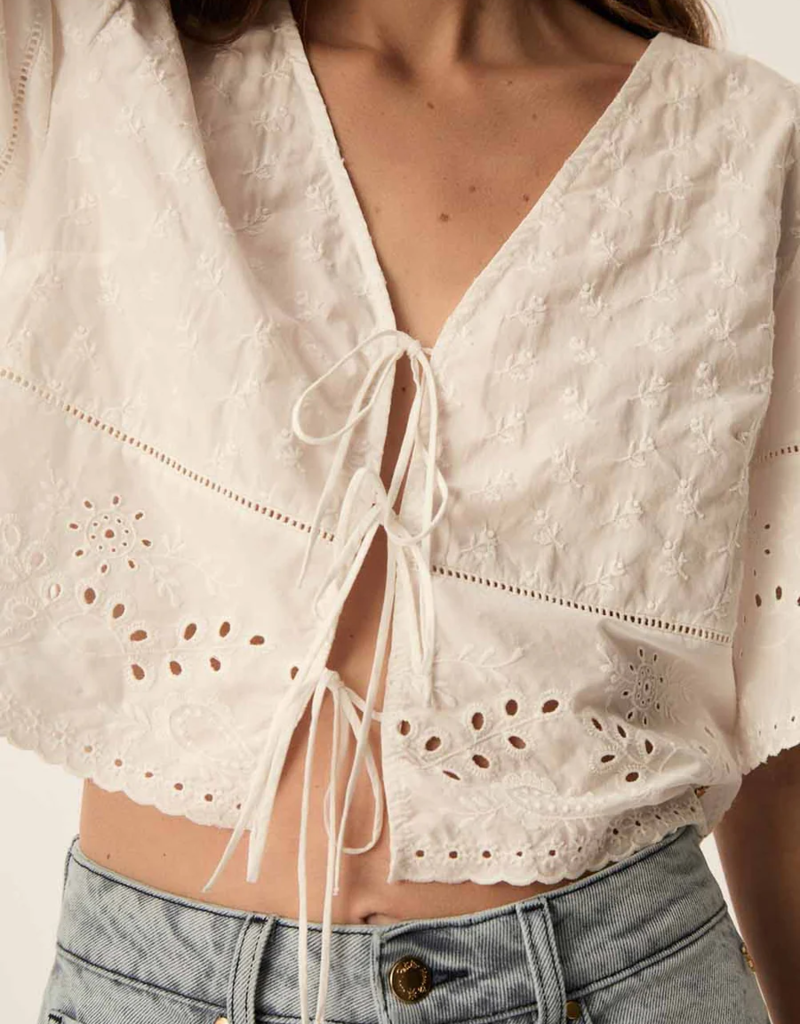 Des Petits Hauts Santa Embroidered Top