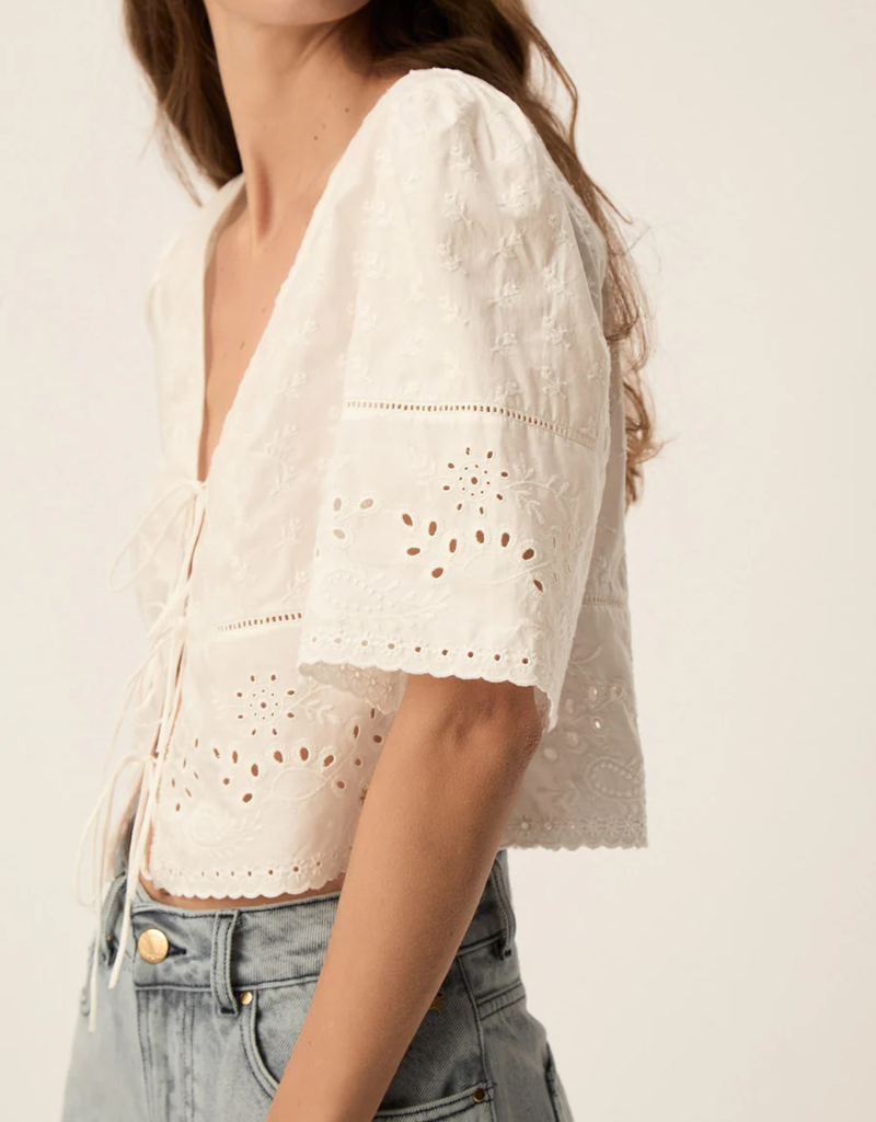 Des Petits Hauts Santa Embroidered Top