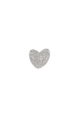 Des Petits Hauts Woody Glittery Heart Pin Brooch
