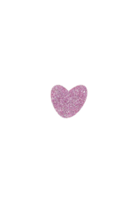 Des Petits Hauts Woody Glittery Heart Pin Brooch