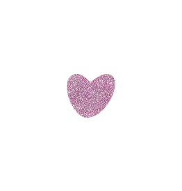 Des Petits Hauts Woody Glittery Heart Pin Brooch