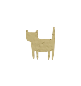 Des Petits Hauts Wimy Hammered Cat Pin Brooch