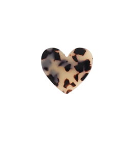 Des Petits Hauts Waouh Tortoise Heart Pin Brooch