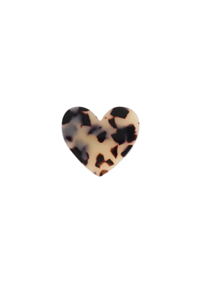 Des Petits Hauts Waouh Tortoise Heart Pin Brooch