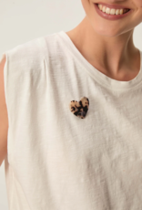 Des Petits Hauts Waouh Tortoise Heart Pin Brooch