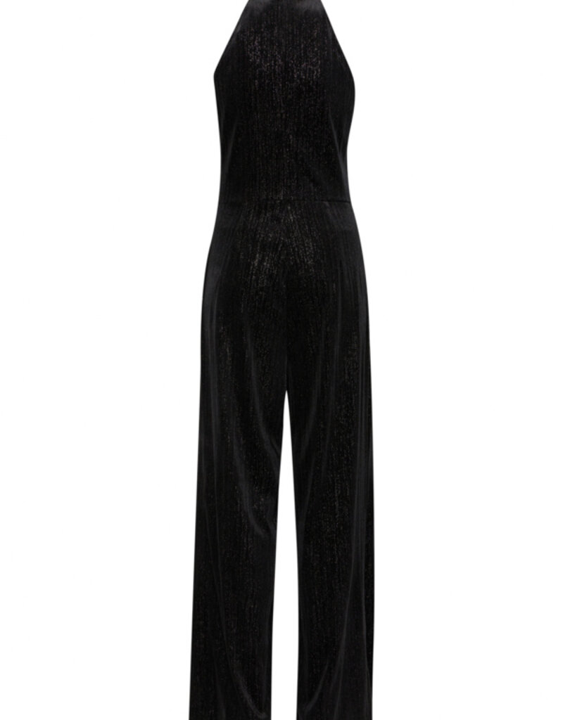 ICHI Kate Glamour Pinstripe Velvet Jumpsuit (FINAL SALE)