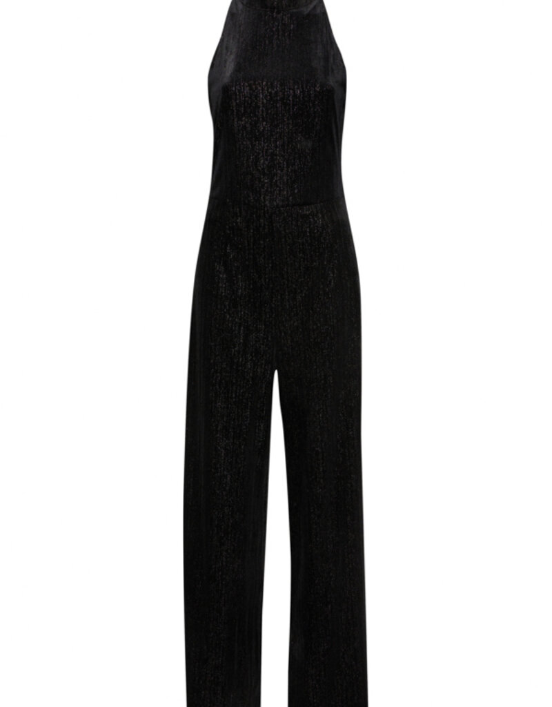 ICHI Kate Glamour Pinstripe Velvet Jumpsuit (FINAL SALE)