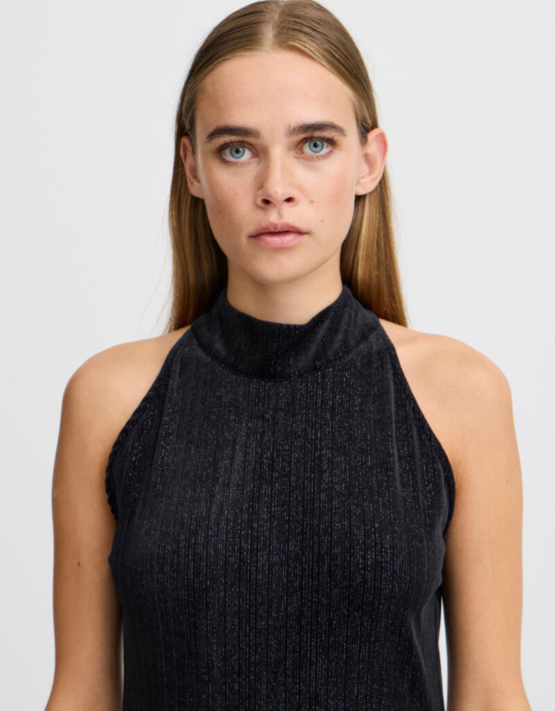 ICHI Kate Glamour Pinstripe Velvet Jumpsuit (FINAL SALE)