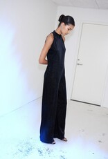 ICHI Kate Glamour Pinstripe Velvet Jumpsuit (FINAL SALE)