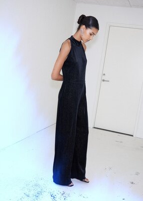 ICHI Kate Glamour Pinstripe Velvet Jumpsuit *Small & XXL Left*