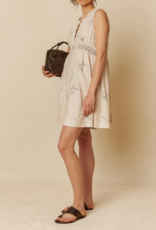 Indi and Cold Feather Flower Sleeveless Organic Cotton Dress