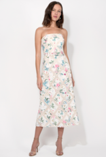Adelyn Rae Manon Crochet Printed Strapless Midi Dress