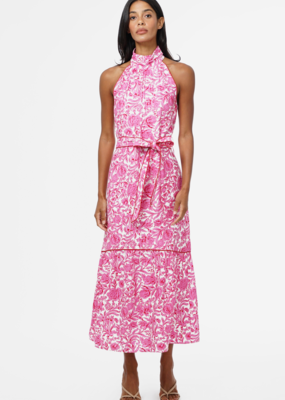 Adelyn Rae Maisy Floral Halter Neck Tie Printed Maxi Dress