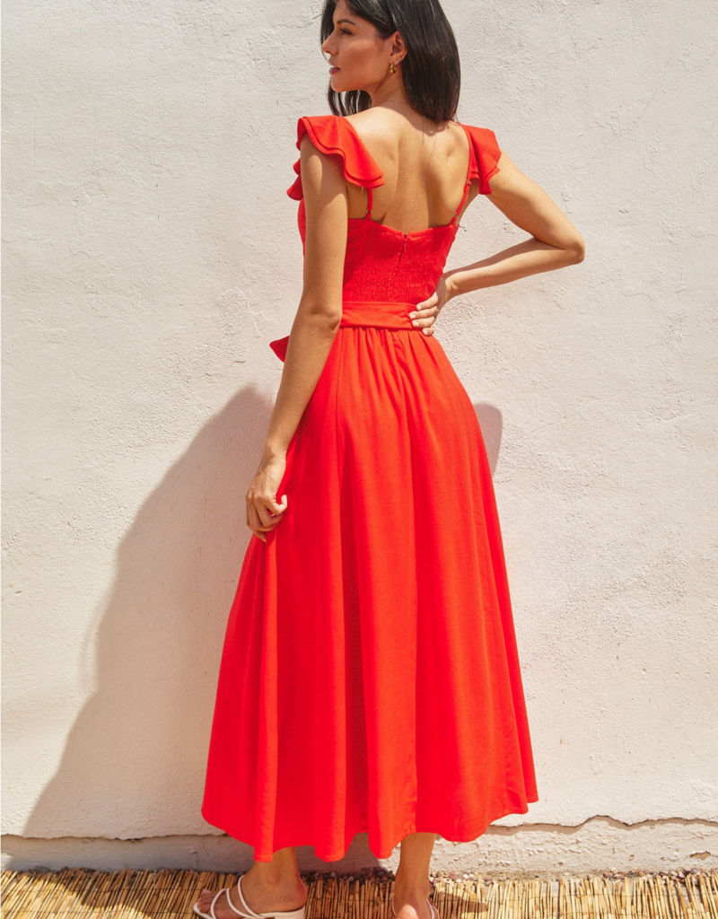 Dress Forum Heaven Sent Bustier Flutter Dress In Red