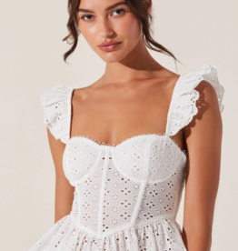 ASTR Baylin Eyelet Peplum Corset Top