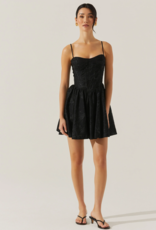ASTR Linelly Jacquard Bustier Skater Dress