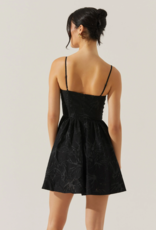 ASTR Linelly Jacquard Bustier Skater Dress