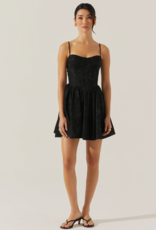 ASTR Linelly Jacquard Bustier Skater Dress