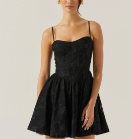 ASTR Linelly Jacquard Bustier Skater Dress *Only One Left - Medium*