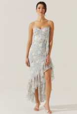 ASTR Brisbane Asymetrical Floral Midi Dress