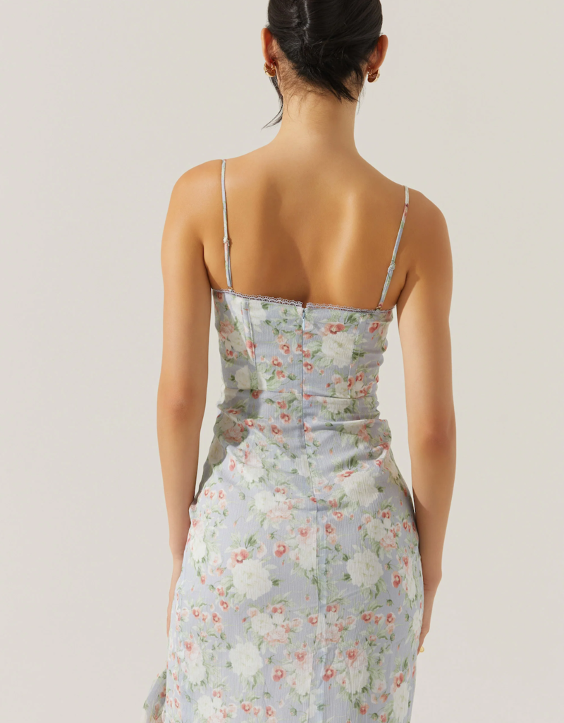 ASTR Brisbane Asymetrical Floral Midi Dress