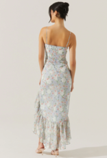 ASTR Brisbane Asymetrical Floral Midi Dress