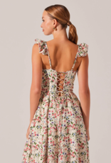 ASTR Wedelia Floral Bustier Midi Dress in Multi-Colour Floral