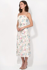 Adelyn Rae Manon Crochet Printed Strapless Midi Dress