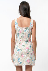 Adelyn Rae Vera Crochet Printed Mini Dress