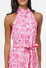 Adelyn Rae Maisy Floral Halter Neck Tie Printed Maxi Dress
