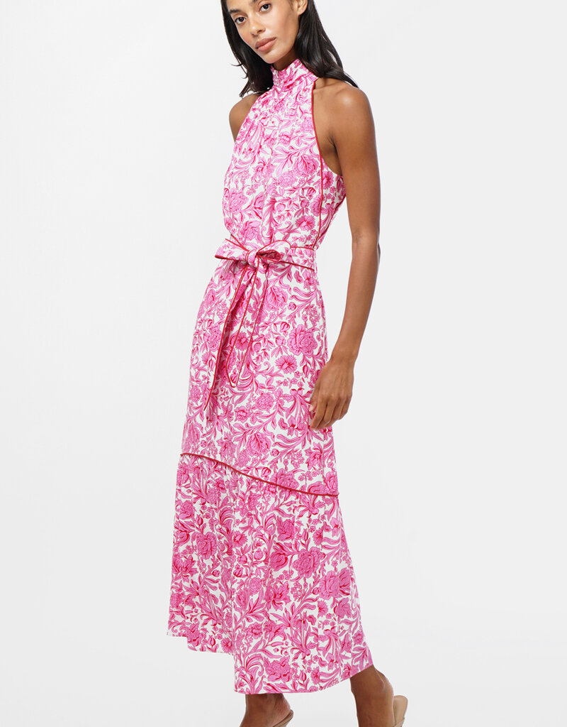 Adelyn Rae Maisy Floral Halter Neck Tie Printed Maxi Dress