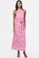 Adelyn Rae Maisy Floral Halter Neck Tie Printed Maxi Dress