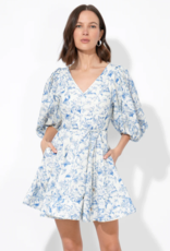 Adelyn Rae Clare Printed Fit and Flare Mini Dress