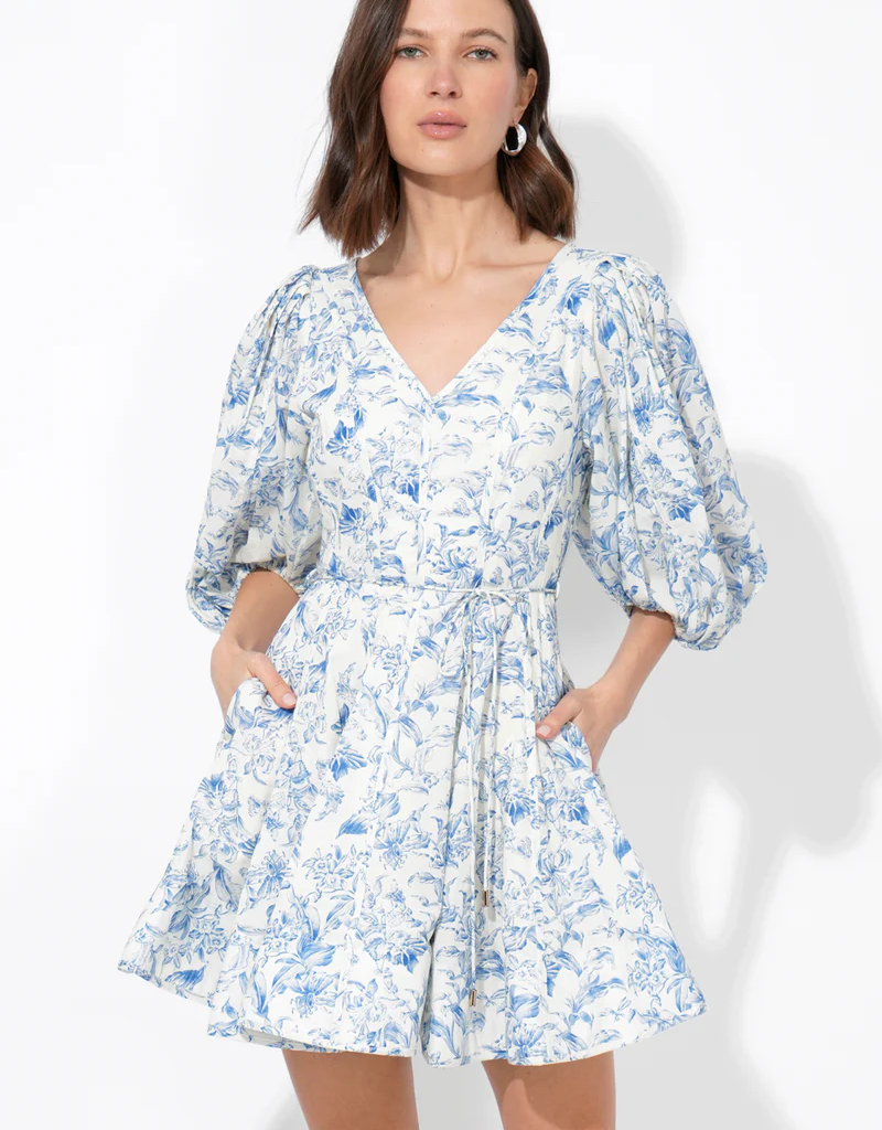 Adelyn Rae Clare Printed Fit and Flare Mini Dress