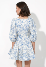 Adelyn Rae Clare Printed Fit and Flare Mini Dress