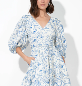 Adelyn Rae Clare Printed Fit and Flare Mini Dress