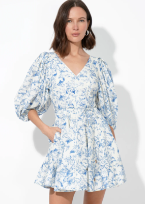 Adelyn Rae Clare Printed Fit and Flare Mini Dress