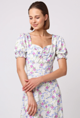 Angel Eye Melanie Puff Sleeve Sweetheart Midi Dress