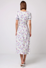 Angel Eye Melanie Puff Sleeve Sweetheart Midi Dress