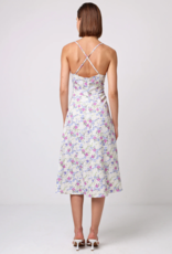 Angel Eye Lychee Midi Dress in White Floral