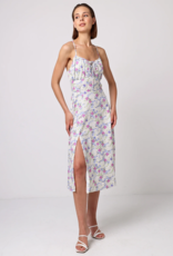 Angel Eye Lychee Midi Dress in White Floral