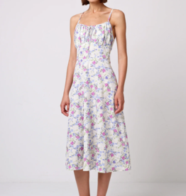 Angel Eye Lychee Midi Dress in White Floral *Only One Left - XL*