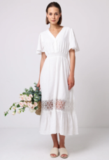 Angel Eye Angelina Lace Panel Detail Midi Dress