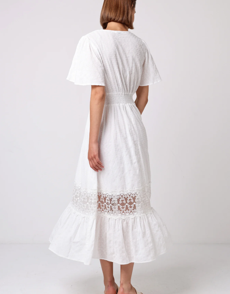 Angel Eye Angelina Lace Panel Detail Midi Dress