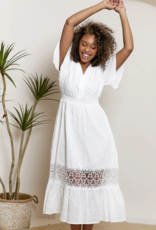 Angel Eye Angelina Lace Panel Detail Midi Dress